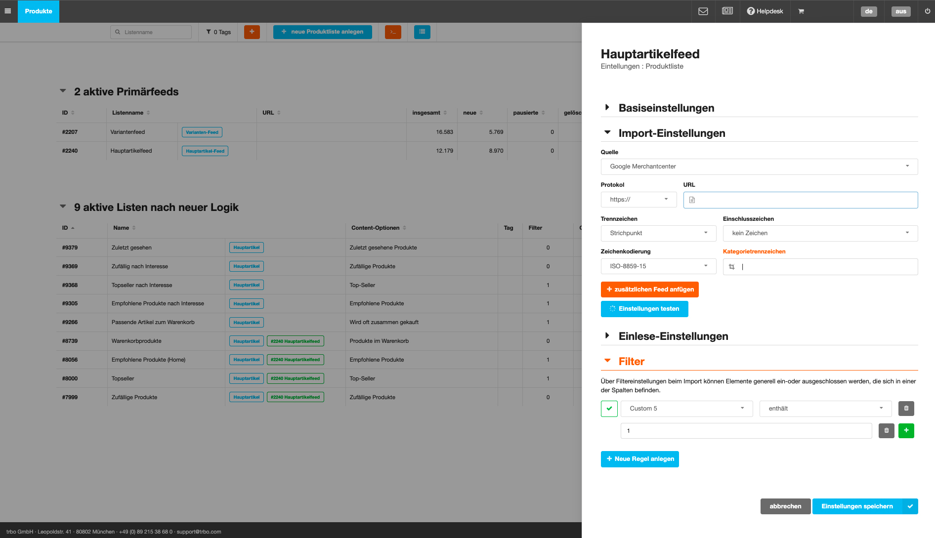 Product Feed trbo tool