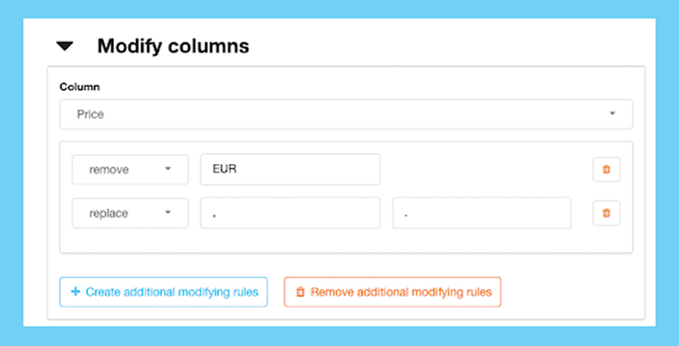 Product feed modifier