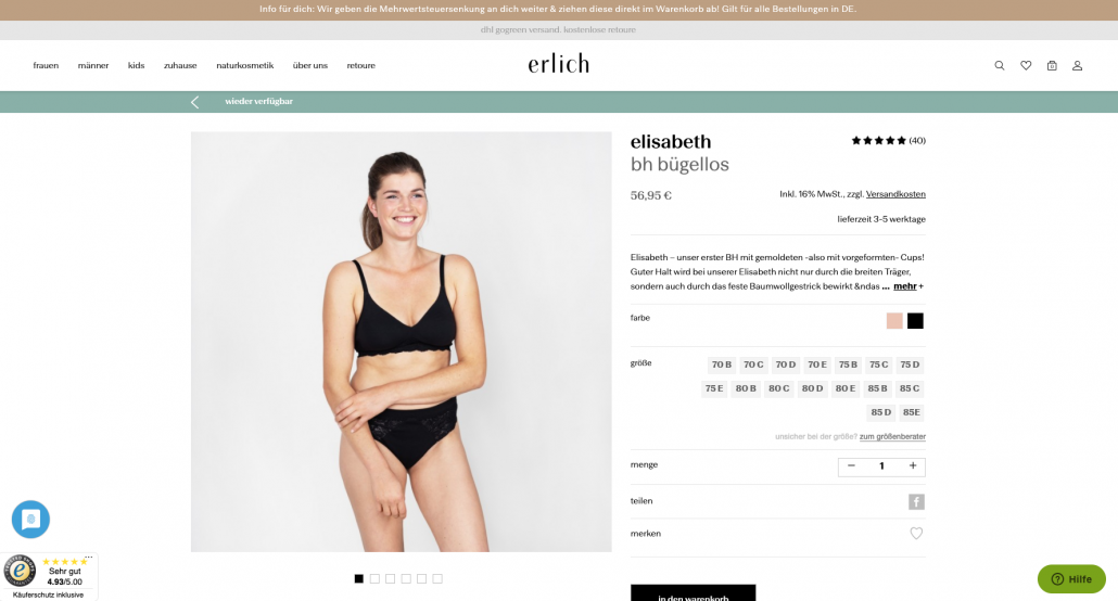erlich größentabelle