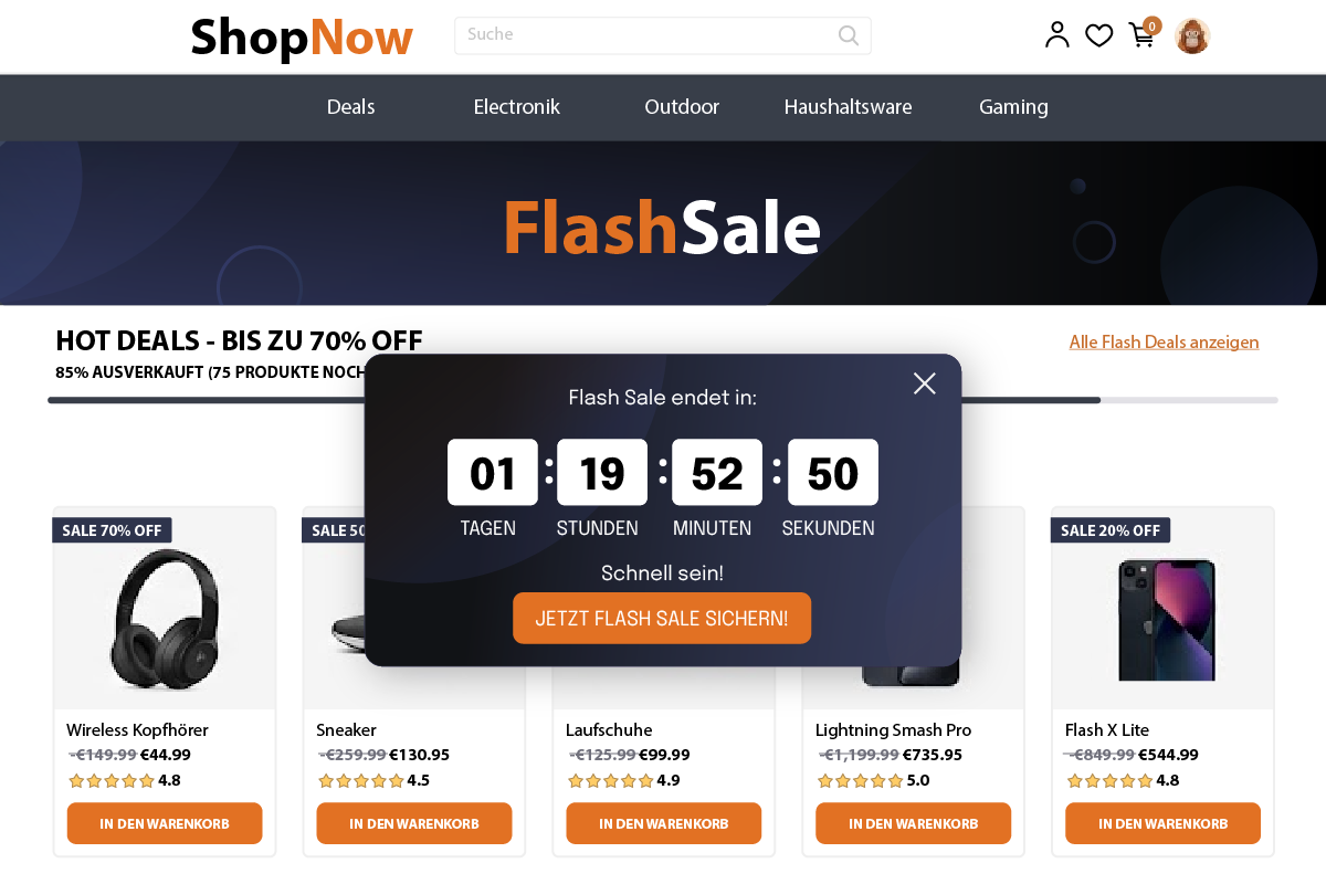 Flash Salet Coutdown Mockup EN