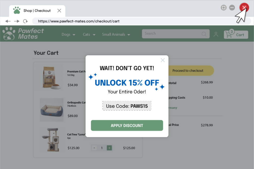 Cart Abandonment Winback Mockup EN