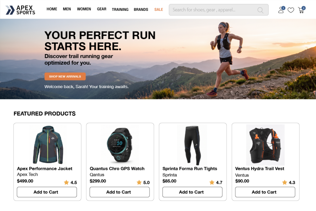 Homepage Hero Personalisation Mockup EN