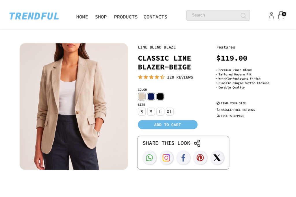 Social Share Elements Mockup EN
